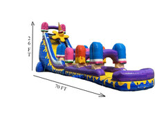 26 Ft Tall and 70 Ft Long Ice Pops Waterslide with slip n slide