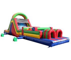 Rainbow 51ft Obstacle Course Combo