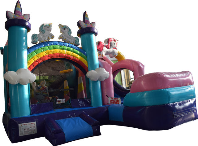 Unicorn Bounce House With Water Slide