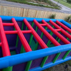 Inflatable maze with Nerf Guns