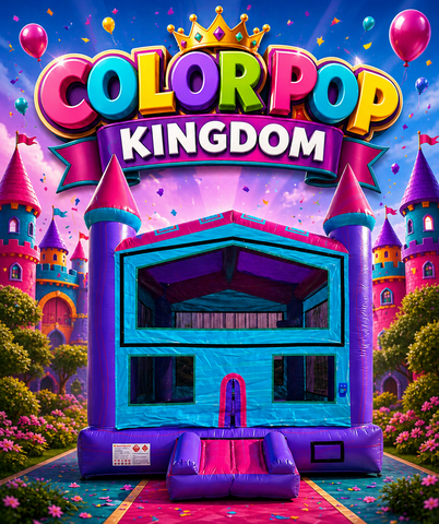 Color Pop Kingdom Bounce House