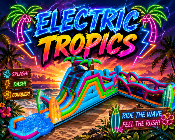 67ft Electric Tropics Modular Obstacle Course