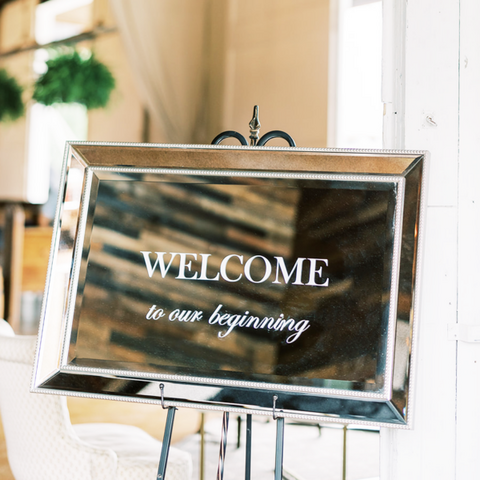 Mirror Welcome Sign