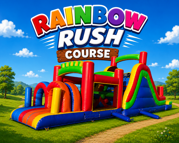 50ft Rainbow Rush Obstacle Course 