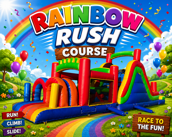 50ft Rainbow Rush Obstacle Course 