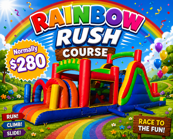 50ft Rainbow Rush Obstacle Course 