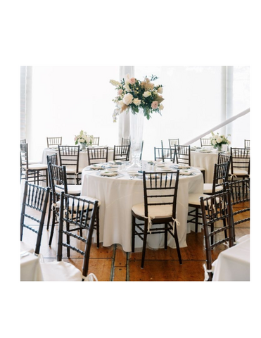 1 Round table 8 Black Chiavari Chairs