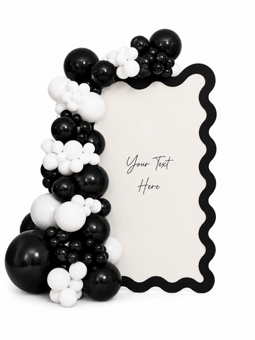 Wavy Backdrop with Balloon Garland