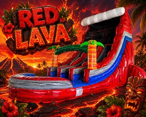 20ft Red Lava Dual Lane