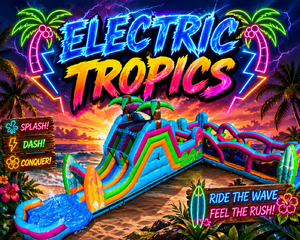 67ft Electric Tropics Modular Obstacle Course