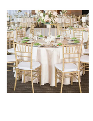 1 Round Table 8 Gold Chiavari Chairs