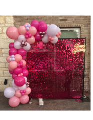 Hot pink shimmer wall 