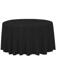 Black Round Linens 120in