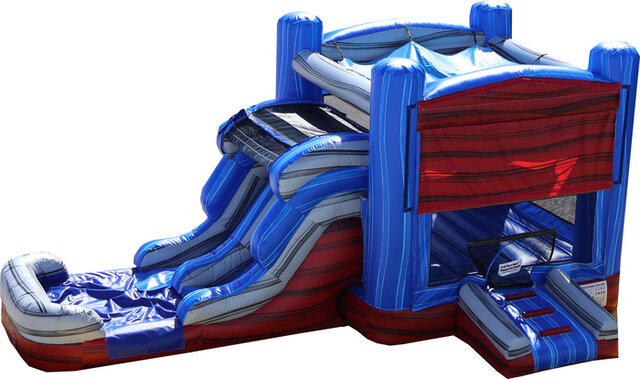 Marble Dual Slide 4 in 1 Combo Bounce House