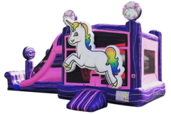 Combo bounce house rentals with slides and climbing features