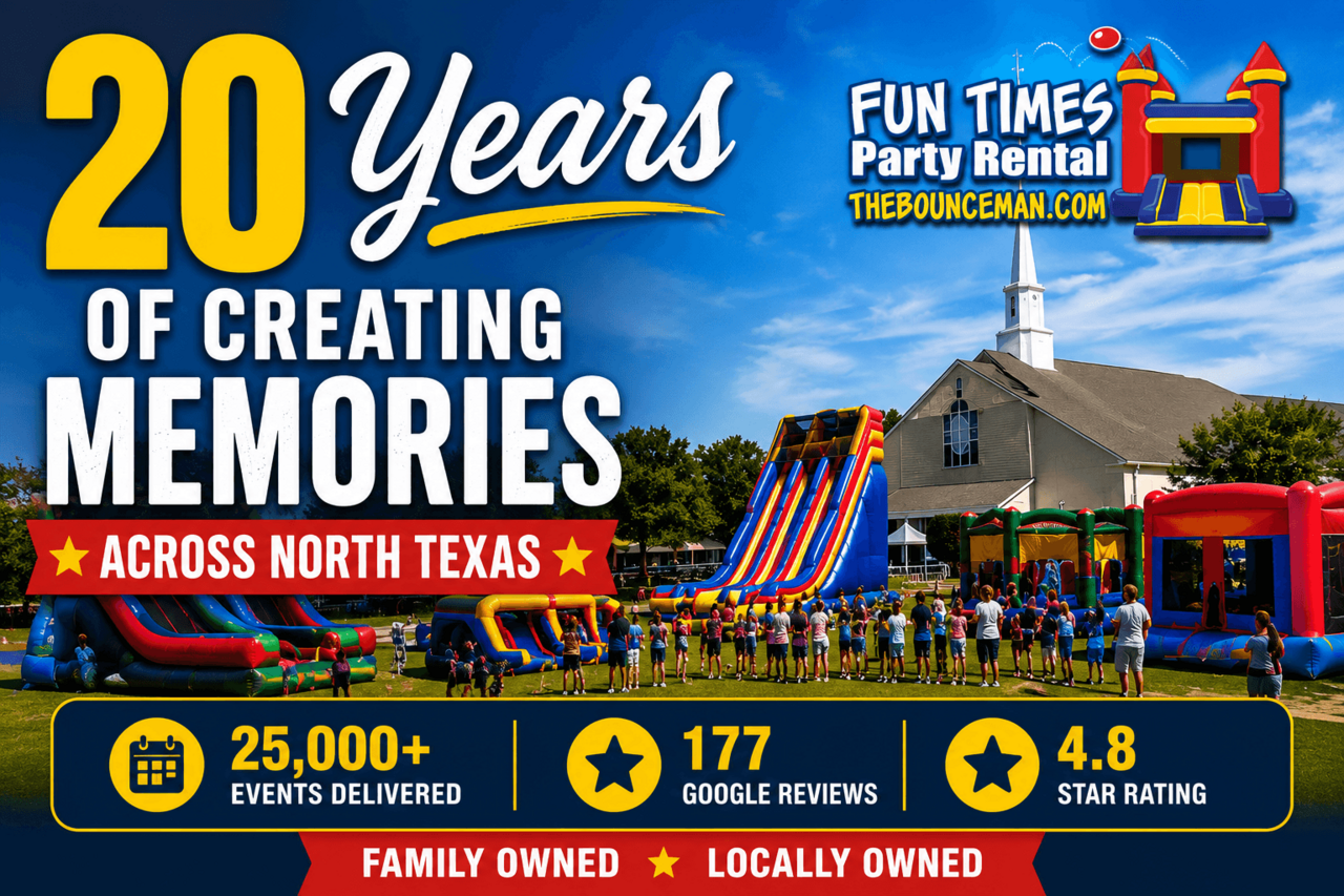 Fun Times Party Rental celebrates 20 years and 25,000 plus events across North Texas