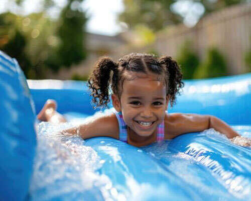 Water slide rental for backyard party in Texas