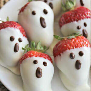 Strawberry Ghost Finger Foods
