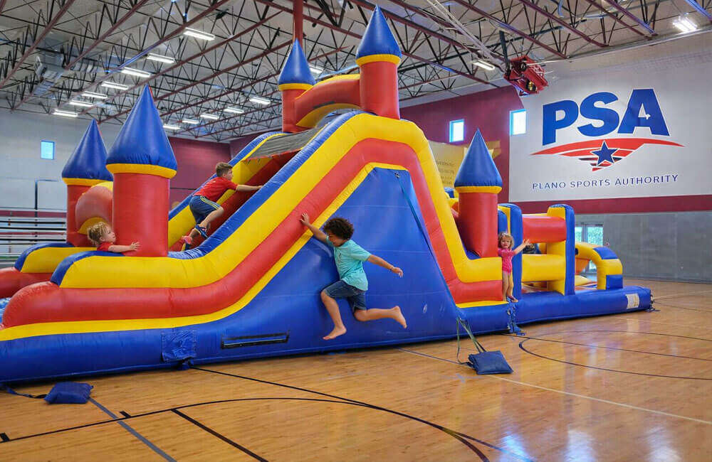 Murphy TX bounce house rental obstacle course at Plano Sports Authority Murphy