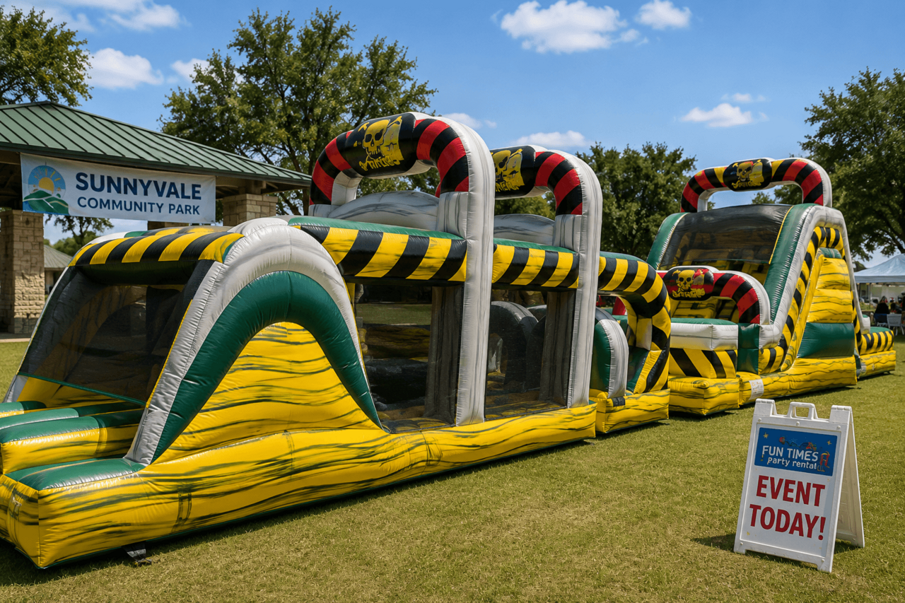 Sunnyvale TX bounce house and obstacle course rental from Fun Times Party Rental