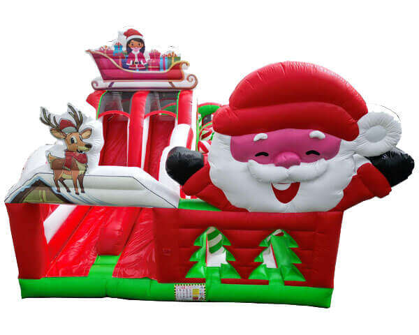 Ho Ho Ho Merry Christmas inflatable obstacle course