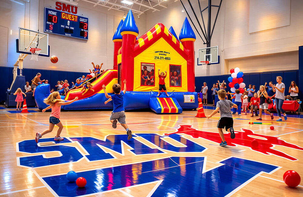 Dallas TX bounce house rental setup by Fun Times Party Rental