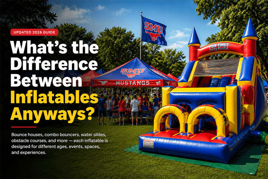 Large inflatable setup at a North Texas event
