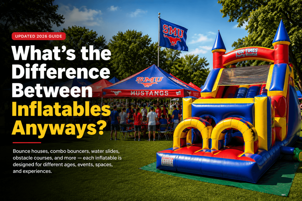 Large inflatable setup at a North Texas event
