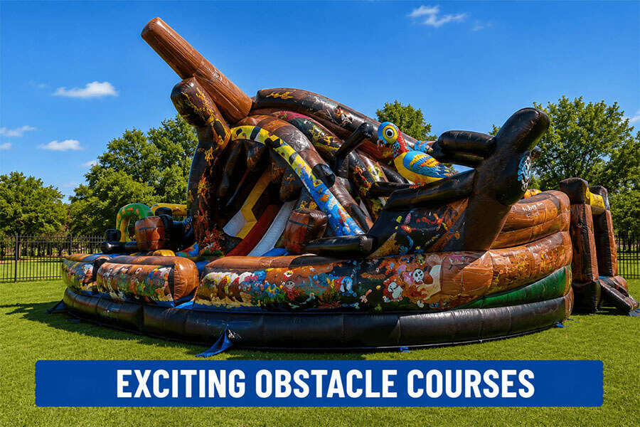 Pirate obstacle course rental for school events