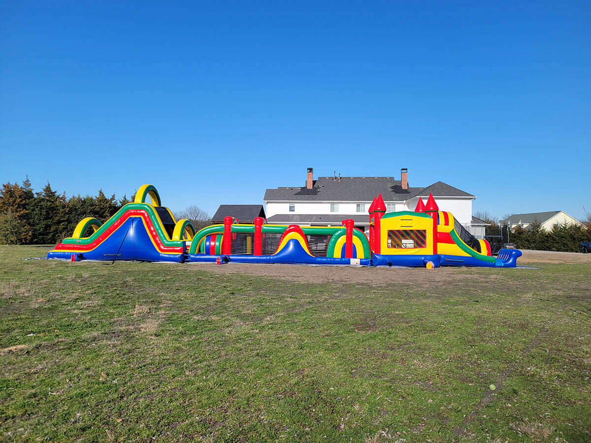 Extra-large inflatable obstacle course for a spacious event setup