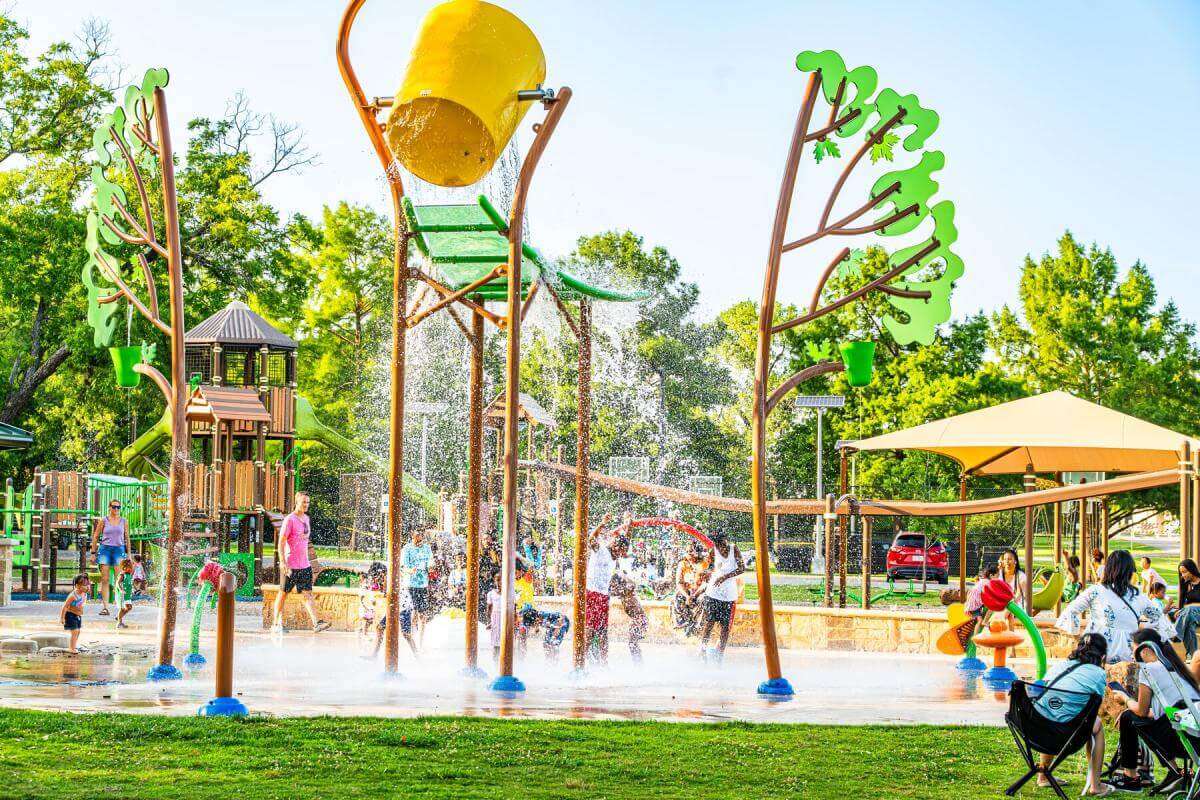 Finch Park Splash Pad in McKinney Texas