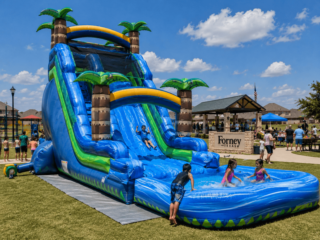 Forney TX inflatable water slide rental from Fun Times Party Rental