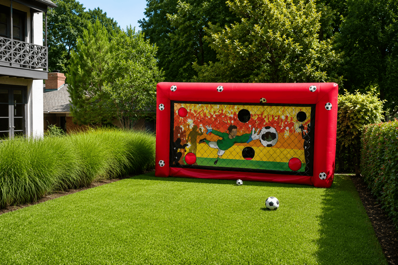 Inflatable soccer challenge game rental