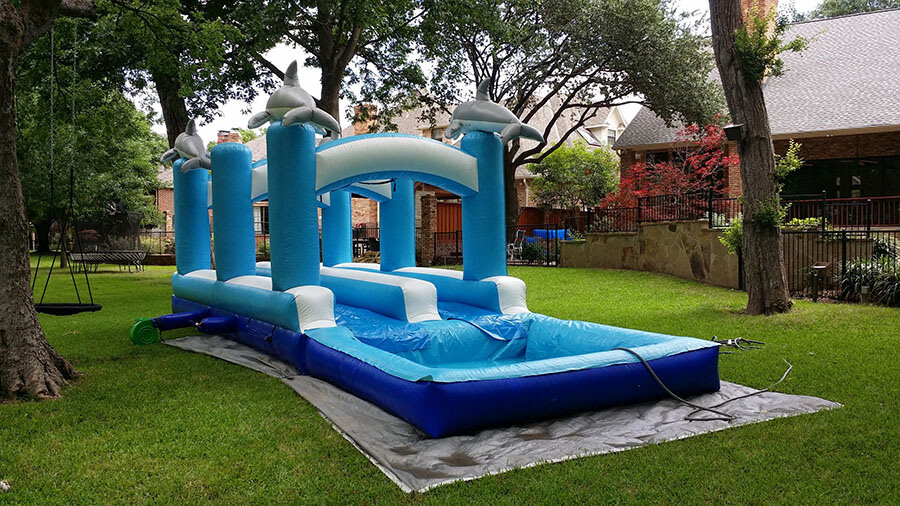 Slip n slide rental setup