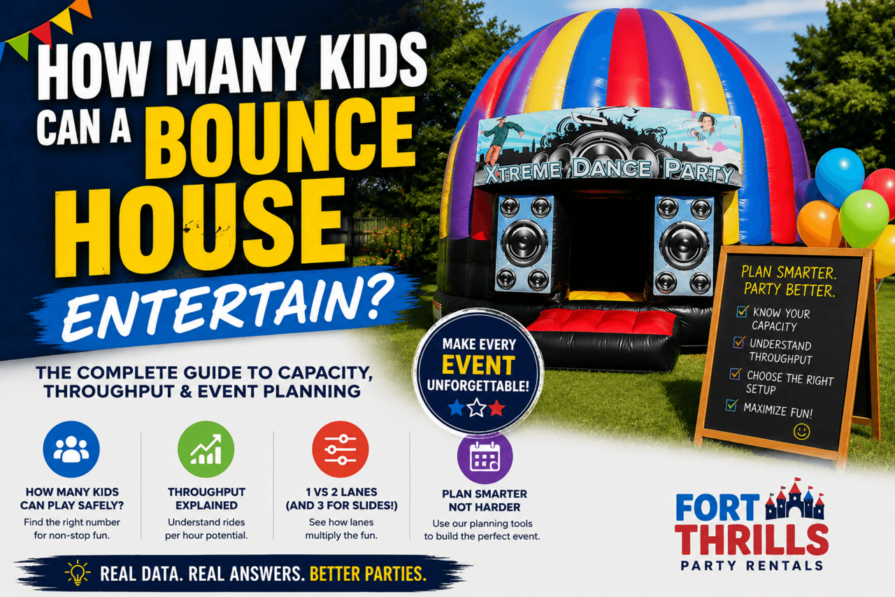 How many kids can a bounce house entertain