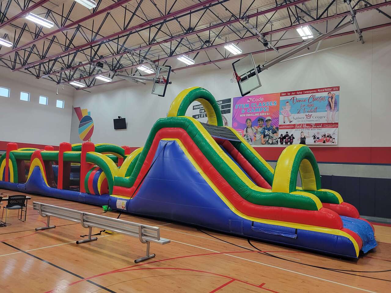 Obstacle course rental at Plano Sports Authority in Plano Texas