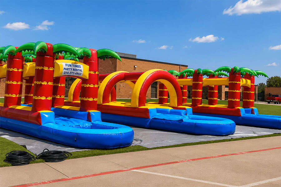 Inflatable slip n slide rental for summer backyard parties