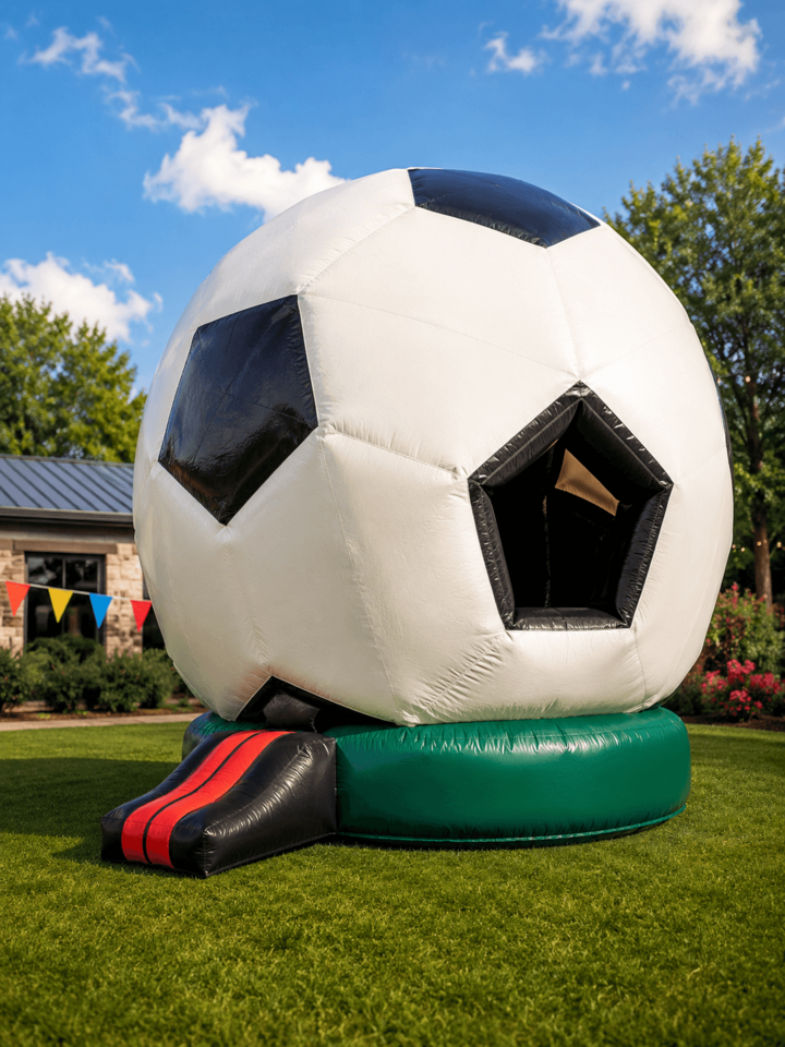 Sports themed inflatable rental delivered and set up