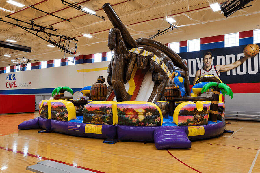 Treasure Island inflatable obstacle course rental for kids events