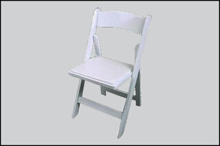 White Adult Garden Chairs w/ Padding