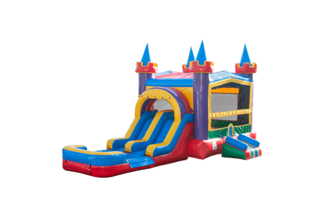 Color Castle With Double Lane Slide (Wet)