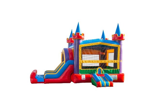 Color Castle With Double Lane Slide (Dry)