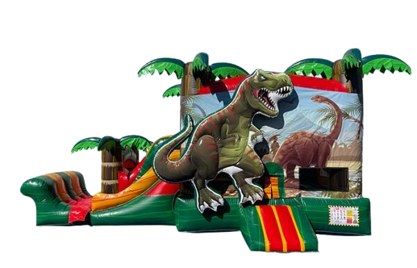 3D Dinosaur Bounce House w/ Dry Slide