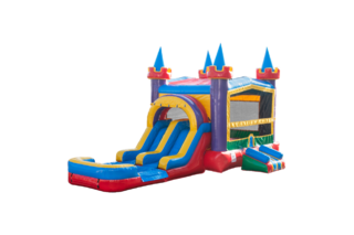 Color Castle With Double Lane Slide (Wet)