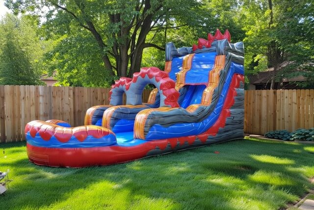 18 Foot Fire and Ice Water Slide