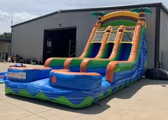 18 Foot Double Rush Water Slide