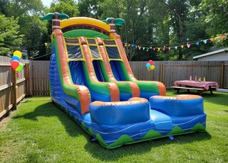18 Foot Double Rush Water Slide