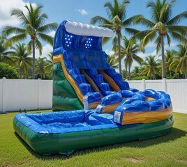 18 Foot Storm Surge Double Lane Water Slide