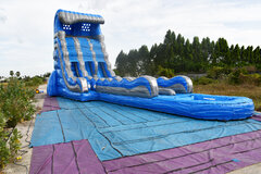 24 Foot Giant Falls Double Lane Water Slide with 35 Foot s Slip N Slide