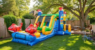 Double Lane Big Kahuna Combo Water Slide